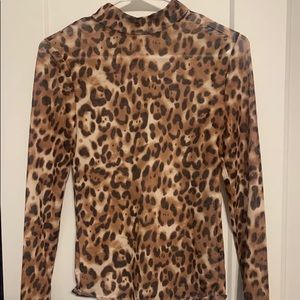 Mesh cheetah shirt